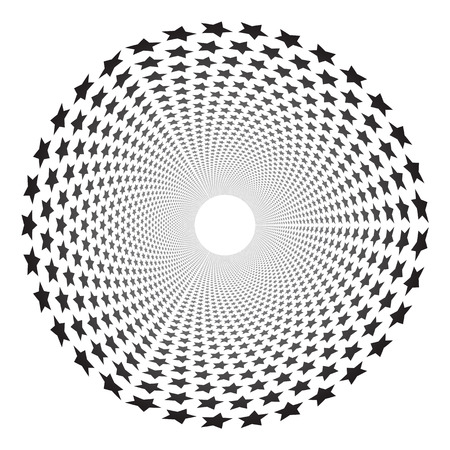 Circle stars pattern. Design element. Vector art.のイラスト素材