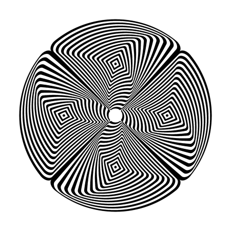 Circle design element. Abstract geometric pattern. Lines texture. Vector art.のイラスト素材