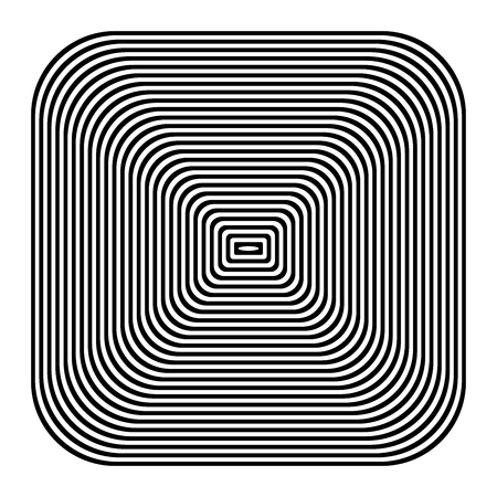 Square design element. Geometric lines pattern. Vector art.のイラスト素材