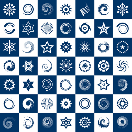 Design elements set. 49 abstract geometric icons Vector art.のイラスト素材