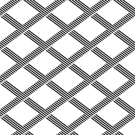 Seamless diamonds lattice pattern. Geometric striped lines texture. Vector art.