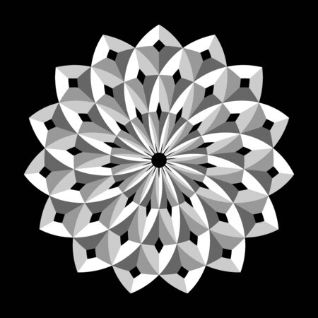3d geometric design element. Circle pattern. Vector art.のイラスト素材