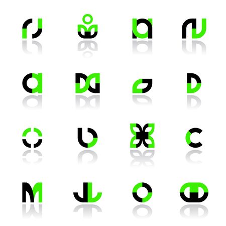 Design elements set for logos and other design. Vector art.のイラスト素材