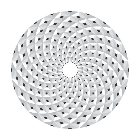 Circle design element. 3d geometric pattern. Vector art.のイラスト素材