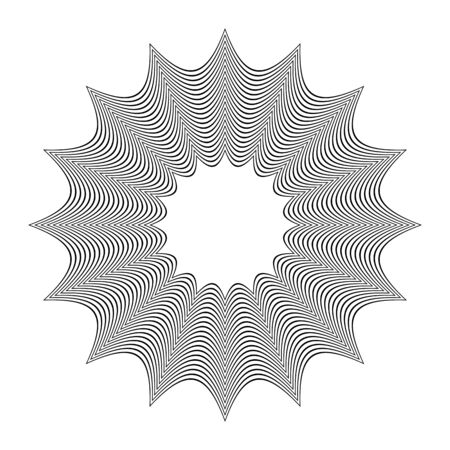 Abstract geometric circle design element. Lines texture. Vector art.のイラスト素材