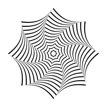 Op art design element. Rotation shape. Vector illustration.のイラスト素材