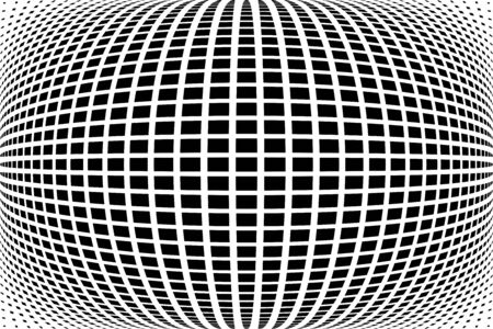 Geometric pattern in 3D spherical shape. Vector art.のイラスト素材