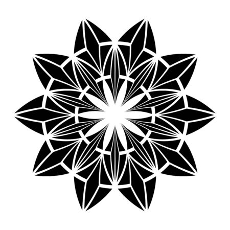 Abstract decorative geometric circle design element. Vector art.のイラスト素材