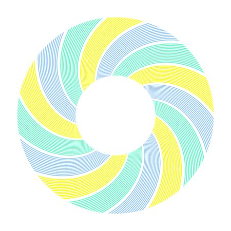 Abstract decorative circle design element. Lines pattern. Vector art.のイラスト素材