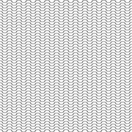 Abstract seamless wavy lines pattern and texture on white background. Vector art.のイラスト素材