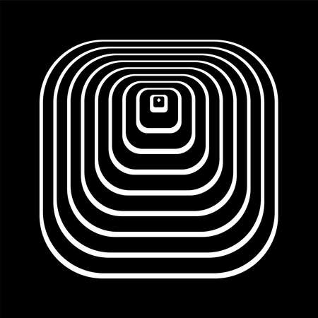 Abstract geometric square shape design element. 3D illusion. Vector art.のイラスト素材