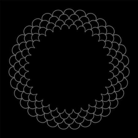 Abstract circle pattern for  decorative round frame. Vector art.のイラスト素材