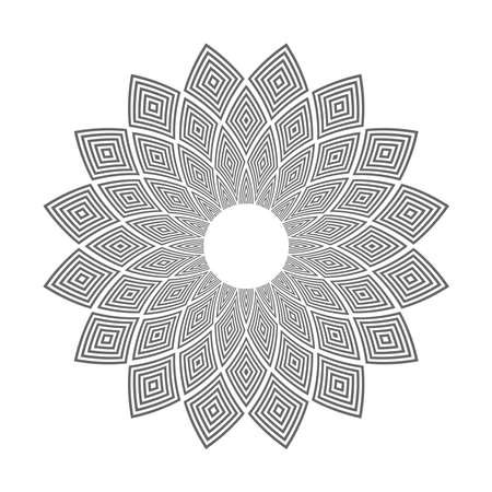 Abstract decorative geometric circle pattern. Vector art.のイラスト素材