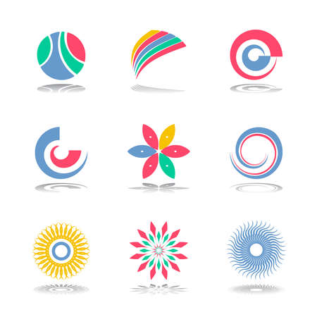 Abstract icons. Design elements set. Vector art.のイラスト素材