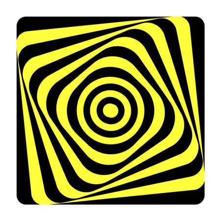 Abstract design element. Illusion of 3D whirl movement. Vector art.のイラスト素材