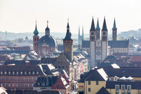 Wurzburg, Germany - April 24, 2013: Architecture of old town Wurzburg, Germany.のeditorial素材