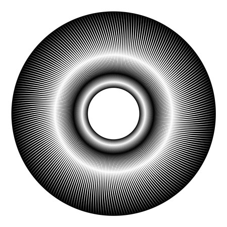 Abstract circle design element. 3D illusion. Vector art.のイラスト素材