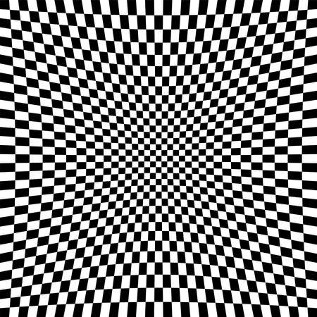 Abstract geometric checkered pattern and texture with 3D illusion effect. Vector art.