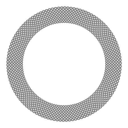 Abstract decorative geometric circle round frame. Vector art.のイラスト素材