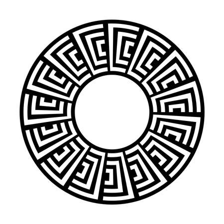 Abstract geometric circle circular design element. Vector art.のイラスト素材