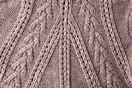 Merino wool handmade knitted fabric texture.