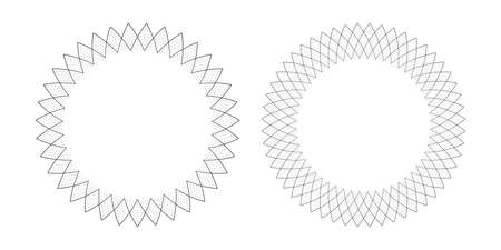 Abstract geometric circle pattern for round frame. Vector art.のイラスト素材