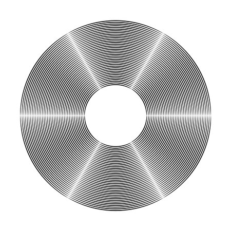 Abstract concentric rings circle pattern. Vector art.のイラスト素材