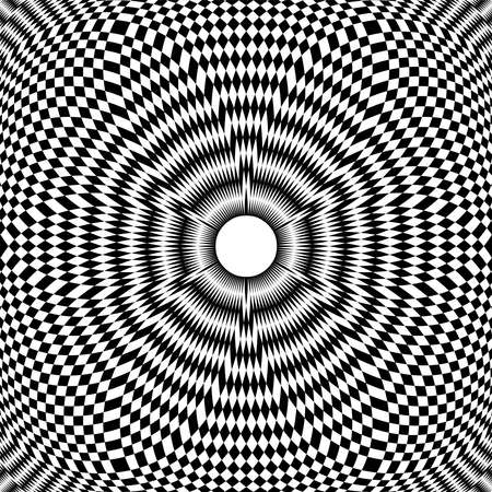 Abstract geometric op art pattern. Vector illustration.のイラスト素材