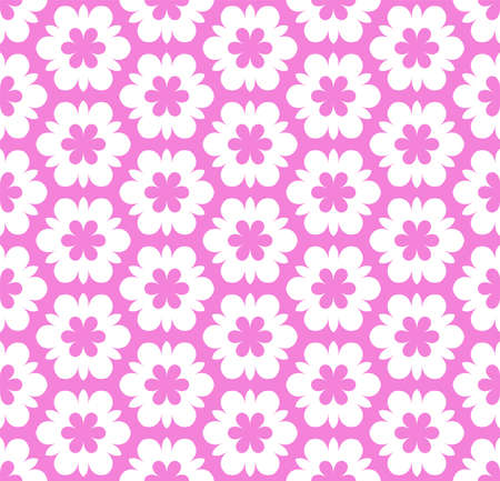 Abstract seamless pink floral pattern and texture. Vector art.のイラスト素材