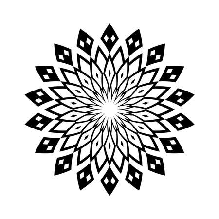 Abstract decorative geometric circle pattern. Vector art.のイラスト素材