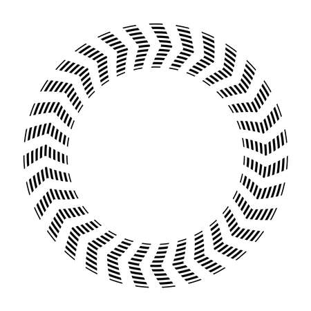 Abstract geometric circle circular pattern for round frame. Vector art.のイラスト素材