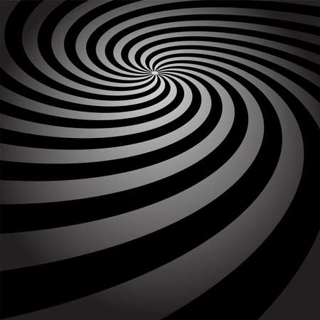 Abstract black and grey background with rotation whirl movement. Vector art.のイラスト素材