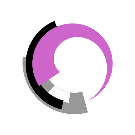 Circle design element. Abstract icon. Vector art.のイラスト素材
