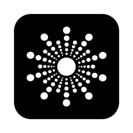 Element for Design. Abstract Black and White Circle Dots Icon. Vector Art.のイラスト素材