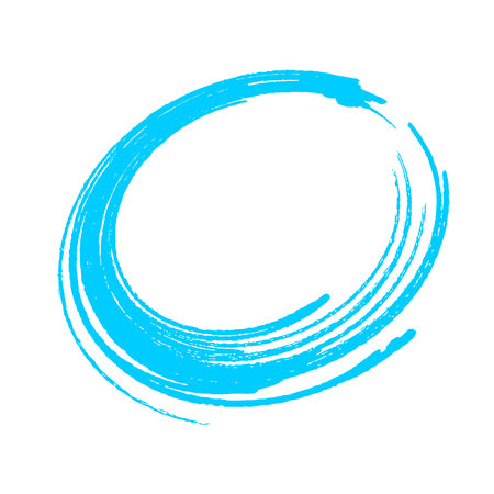 Whirl Design Element. Abstract Brush Stroke Oval Shape. Vector Art.のイラスト素材