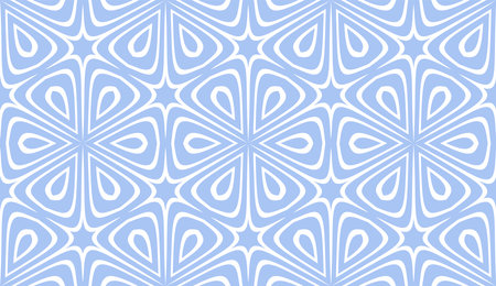 Abstract Seamless Blue Hexagons Pattern. Vector Art.のイラスト素材