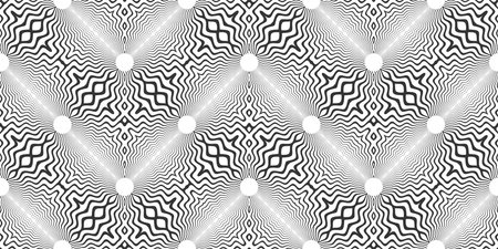 Decorative Seamless Geometric Zig Zag Pattern. Vector Art.のイラスト素材