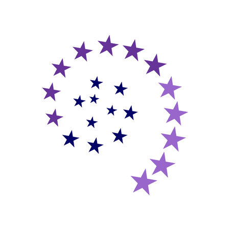 Stars Spiral Icon. Design Element. Vector Art.