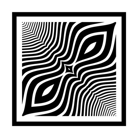 Black and White Geometric Pattern. Abstract Design Element. Vector Art.のイラスト素材