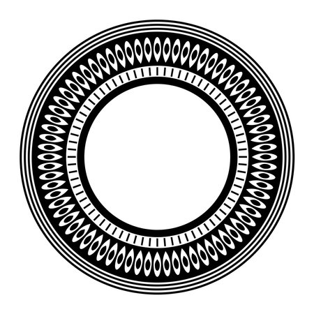 Abstract Radial Circular Pattern for Decorative Round Frame. Vector Art.のイラスト素材