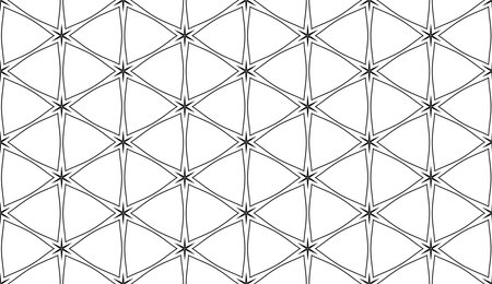Abstract Seamless Geometric Hexagons and Triangles Pattern. Geometric Grid Structure. Vector Art.のイラスト素材