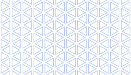 Seamless Geometric Blue Hexagons and Triangles Pattern. Grid Structure. Vector Art.のイラスト素材