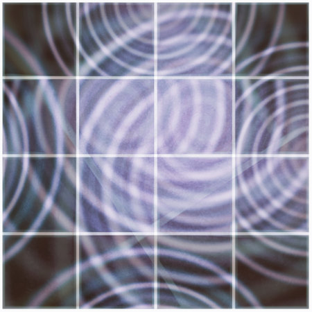 Circle Lines Whirl Movement Abstract Tiled Background. Illustration.