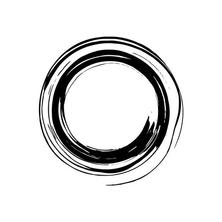 Spiral Design Element. Brush Stroke Line. Abstract Swirl Icon. Vector Art.のイラスト素材