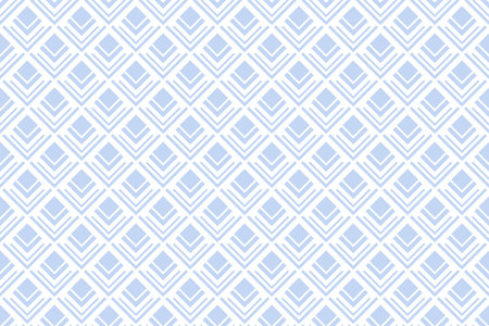 Abstract Seamless Geometric Blue and White Pattern and Texture. Vector Art.のイラスト素材