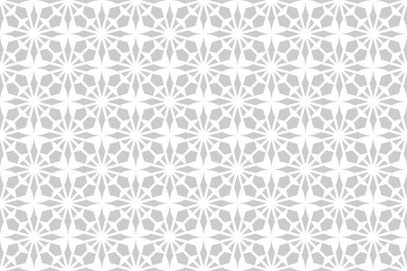 Seamless Decorative Geometric Light Grey Pattern. Vector Art.のイラスト素材
