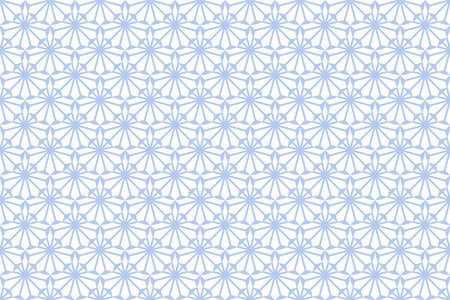 Art Deco Motif in Seamless Decorative Geometric Light Blue Pattern. Vector Illustration.のイラスト素材