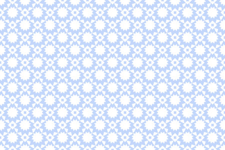Abstract Seamless Geometric Pattern. Light Blue and White Texture. Vector Art.のイラスト素材