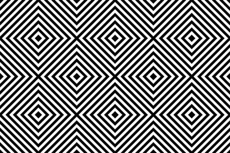 Seamless Geometric Striped Lines Checked Black and White Pattern. Vector Art.のイラスト素材