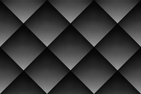 Abstract Seamless Geometric Checked Black and White Pattern. Vector Art.のイラスト素材